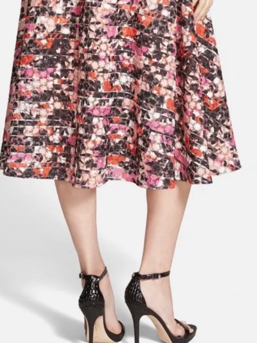 Floral Multicolor A-Line Women's Skirt - Picture 7 of 9
